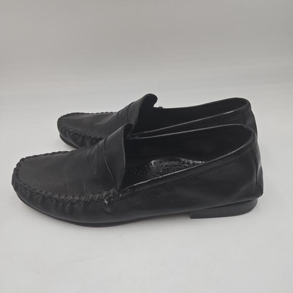 Clif Paris Hand Made Black Leather Loafer Italy Dress Shoes Size 10 Men (43 EUR) main image 7